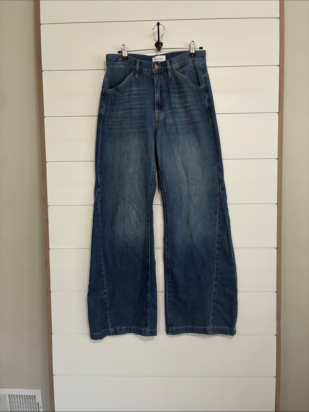 Frame Le Baggy Palazzo Wide Leg Jeans 26 - Picture 9 of 12